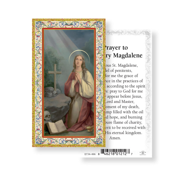 Saint Mary Magdalene Gold-Stamped Holy Card Keep God in Life