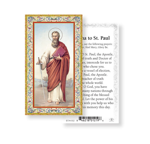 Saint Paul Gold-Stamped Holy Card Keep God in Life