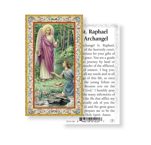 Saint Raphael the Archangel Gold-Stamped Holy Card Keep God in Life