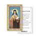 Saint Teresa of Avila Gold-Stamped Holy Card Keep God in Life