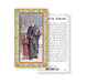 Saint Vincent de Paul Gold-Stamped Holy Card Keep God in Life