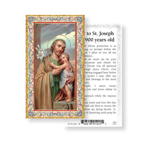 Saint Joseph Over 1900 Years Old Gold-Stamped Holy Card Keep God in Life