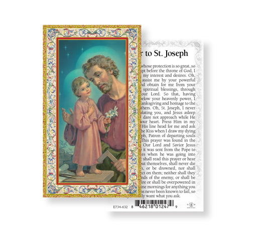 Sain Joseph 50th Year Our Lord-Stamped Holy Card Keep God in Life