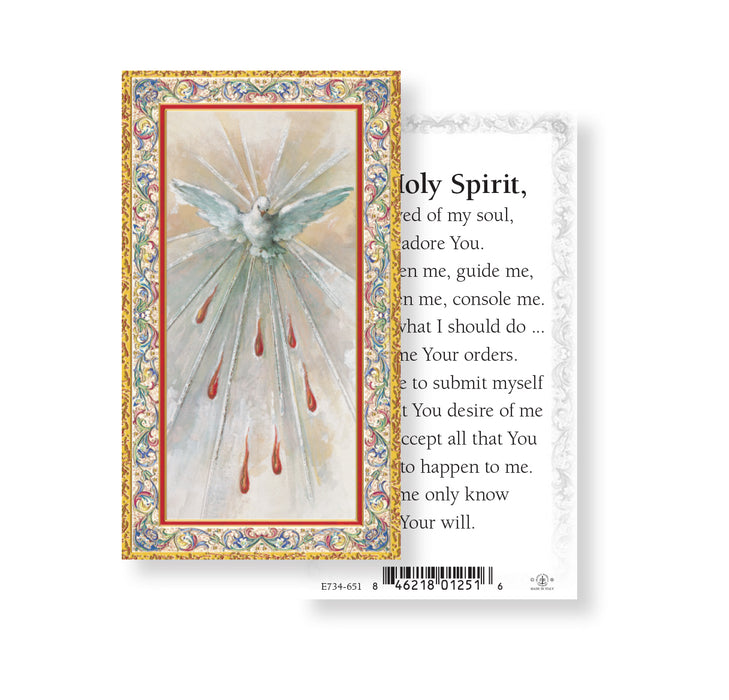 Holy Spirit Gold-Stamped Holy Card Keep God in Life