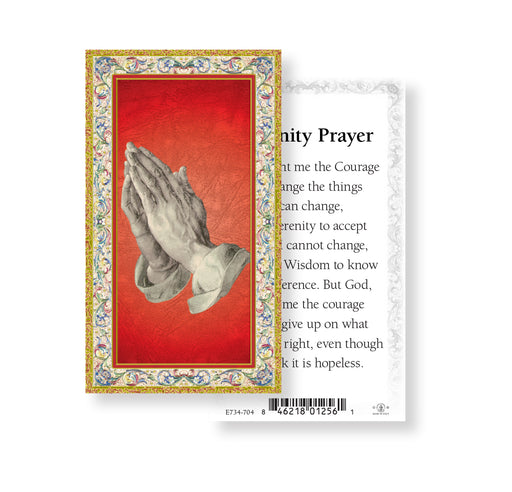 Serenity Prayer Gold-Stamped Holy Card Keep God in Life