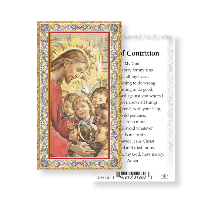 An Act of Contrition Gold-Stamped Holy Card Keep God in Life