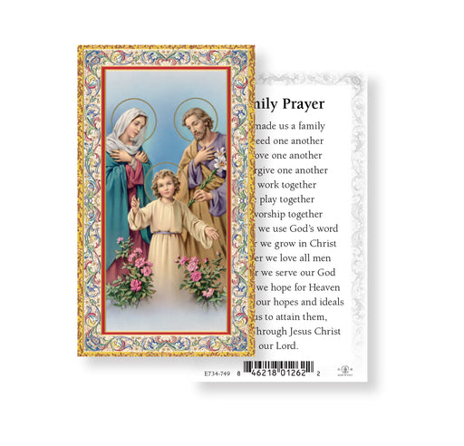 God Made us a Family Gold-Stamped Holy Card Keep God in Life