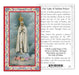 Our Lady of fatima 100th Anniversary Gold-Stamped Holy Card Keep God in Life