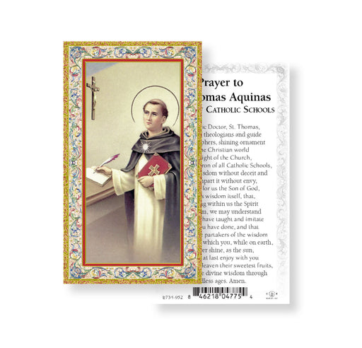 Saint Thomas Gold-Stamped Holy Card Keep God in Life