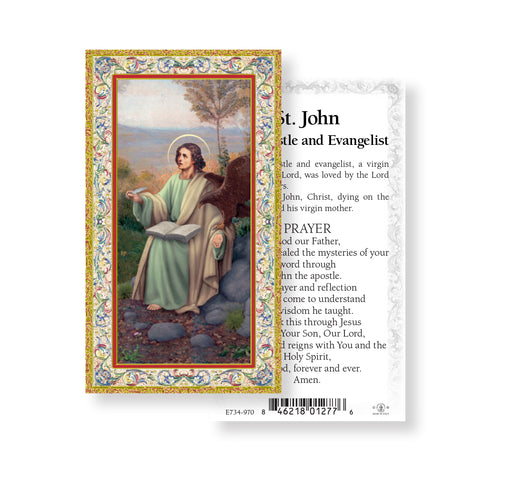 Saint Evangelist Gold-Stamped Holy Card Keep God in Life