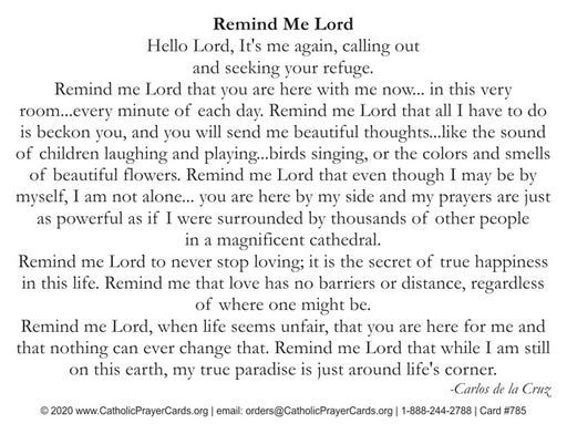 A Prayer for the Homebound Prayer Card (3 Pack) Keep God in Life