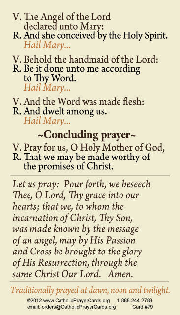 The Angelus Prayer Card, 10-Pack Keep God in Life