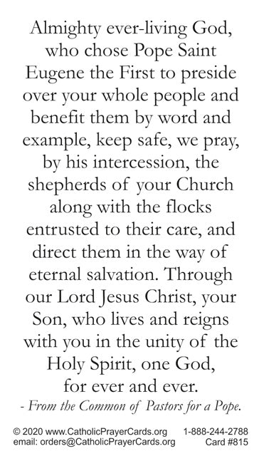 St. Eugene Prayer Card, 10-Pack Keep God in Life