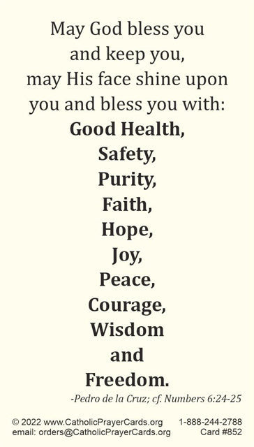 Prayer for Grandchild or Child Holy Card LAMINATED 5-Pack Keep God in Life
