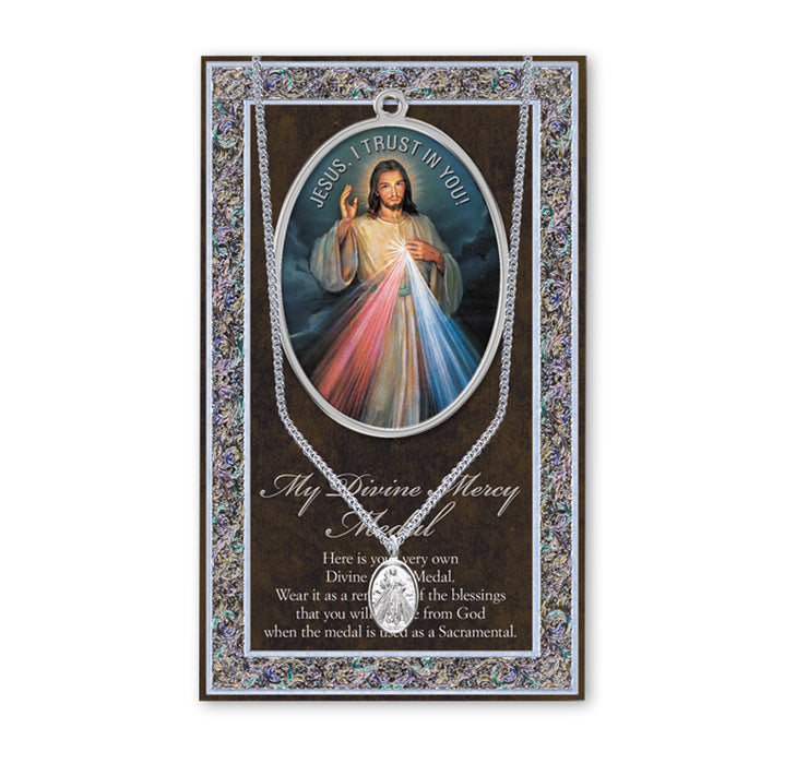 Divine Mercy Biography Pamphlet and Patron Saint Medal Keep God in Life