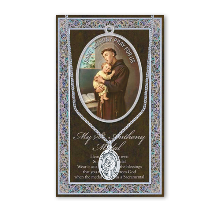 Saint Anthony Biography Pamphlet and Patron Saint Medal Keep God in Life