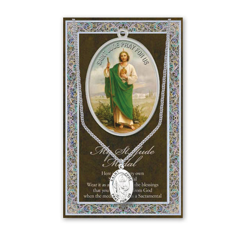 Saint Jude Biography Pamphlet and Patron Saint Medal Keep God in Life