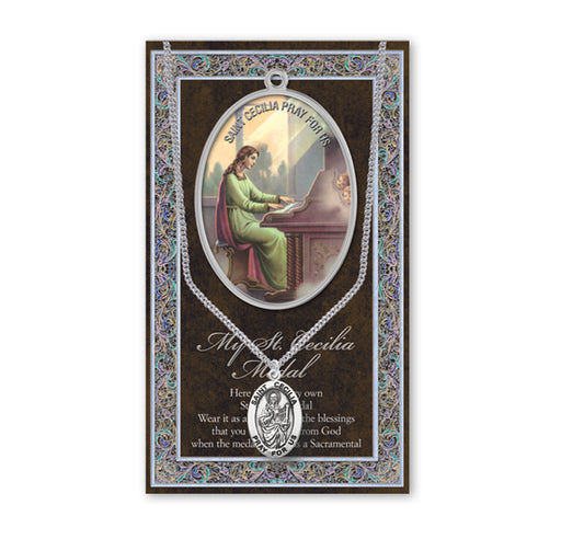Saint Cecilia Biography Pamphlet and Patron Saint Medal Keep God in Life