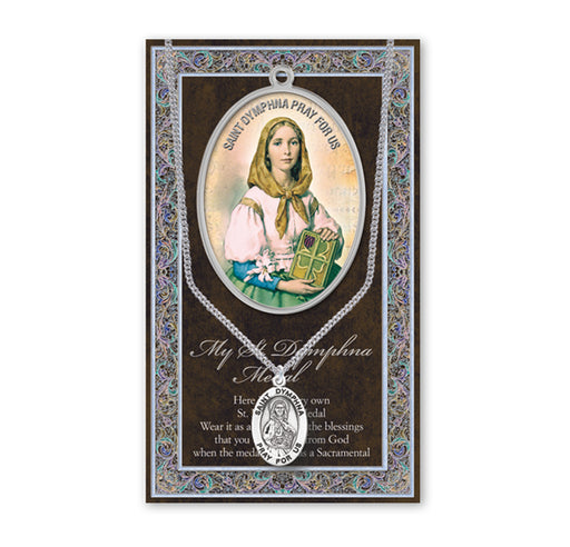 Saint Dymphna Biography Pamphlet and Patron Saint Medal Keep God in Life