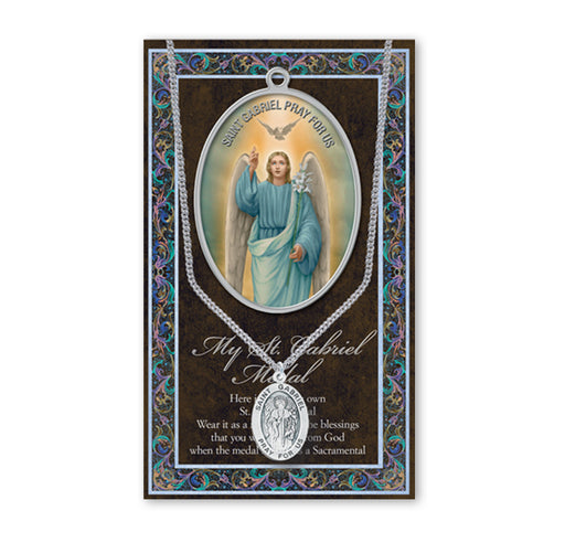 Saint Gabriel Biography Pamphlet and Patron Saint Medal Keep God in Life