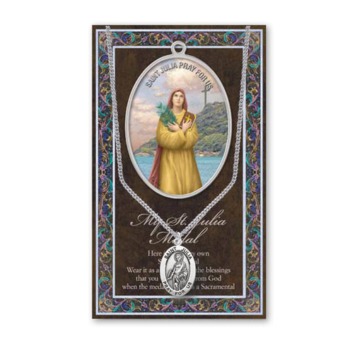 Saint Julia Biography Pamphlet and Patron Saint Medal Keep God in Life