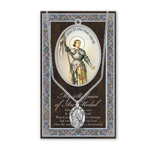 Saint Joan of Arc Biography Pamphlet and Patron Saint Medal Keep God in Life