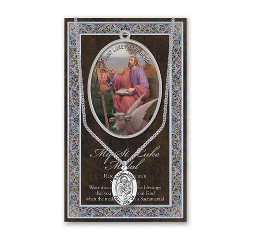 Saint Luke Biography Pamphlet and Patron Saint Medal Keep God in Life