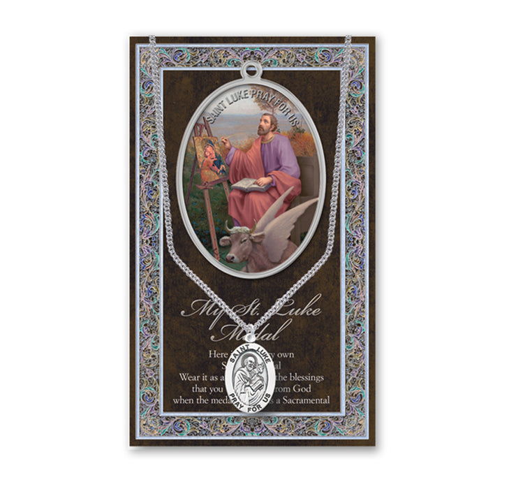 Saint Luke Biography Pamphlet and Patron Saint Medal Keep God in Life