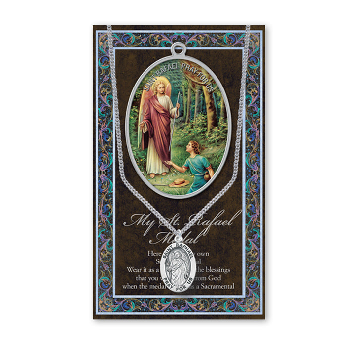 Saint Raphael Biography Pamphlet and Patron Saint Medal Keep God in Life