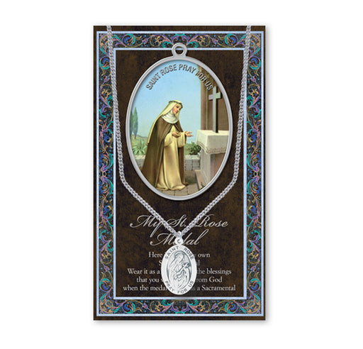 Saint Rose Biography Pamphlet and Patron Saint Medal Keep God in Life