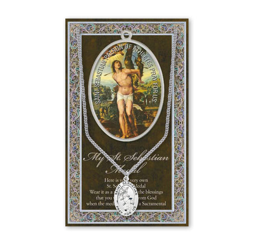 Saint Sebastian Biography Pamphlet and Patron Saint Medal Keep God in Life