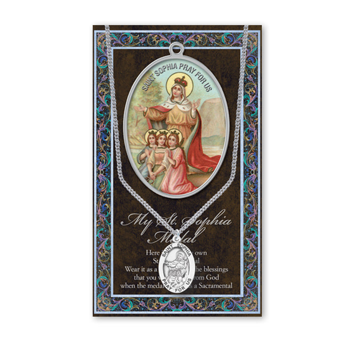 Saint Sophia Biography Pamphlet and Patron Saint Medal Keep God in Life