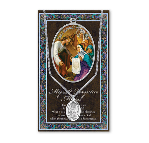 Saint Veronica Biography Pamphlet and Patron Saint Medal Keep God in Life