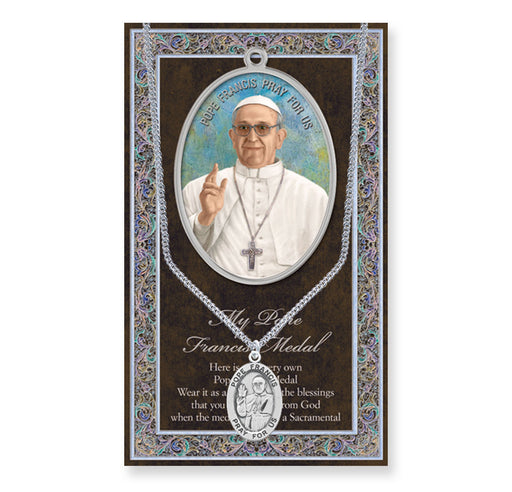 Pope Francis Biography Pamphlet and Patron Saint Medal Keep God in Life