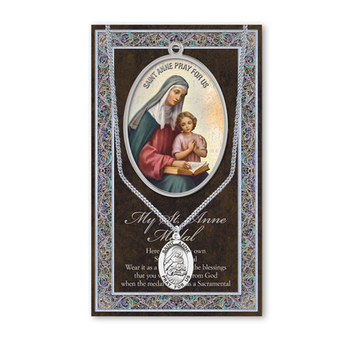 Saint Anne Biography Pamphlet and Patron Saint Medal Keep God in Life