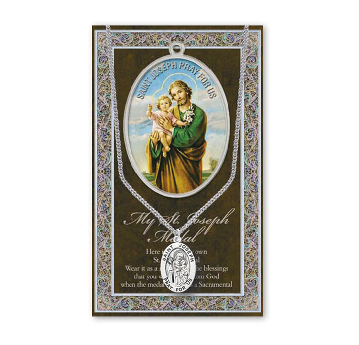 Saint Joseph Biography Pamphlet and Patron Saint Medal Keep God in Life