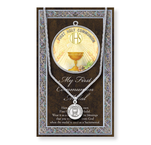 First Communion Biography Pamphlet and Medal Keep God in Life