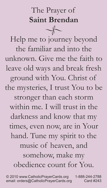St. Brendan Prayer Cards (10 Pack) Keeping God in Sports