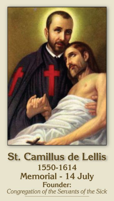 St. Camillus Prayer Card, 10-Pack Keep God in Life