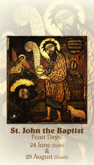 St. John the Baptist LAMINATED Prayer Card, 5-Pack Keep God in Life