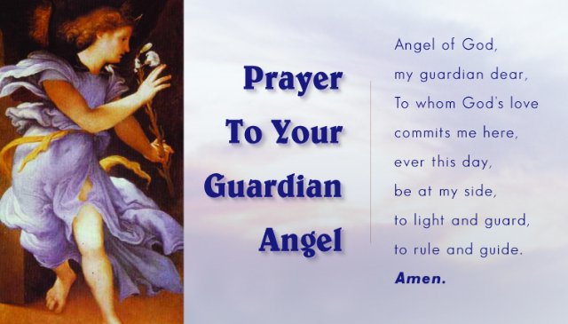 Prayer to Your Guardian Angel LAMINATED Prayer Card, 5-Pack Keep God in Life