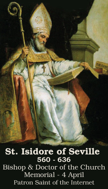 St. Isidore of Seville, LAMINATED 5-Pack Keep God in Life