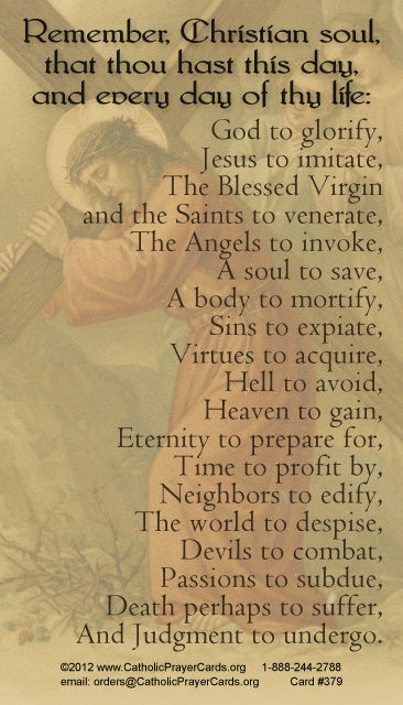 Prayer for the Christian Soul Holy Card, 10-Pack Keep God in Life
