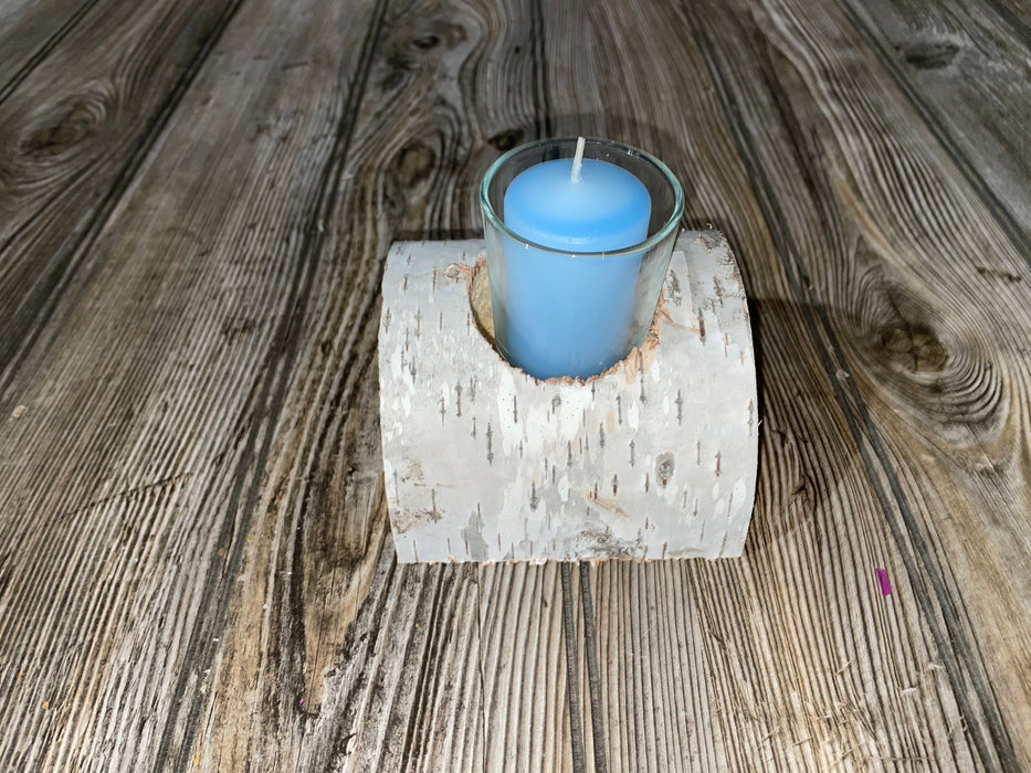 White Birch Candle Display, 1 Candle Included Keep God in Life