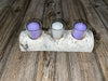 White Birch Candle Display, 3 Candles Included Keep God in Life