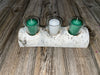 White Birch Candle Display, 3 Candles Included Keep God in Life