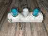 White Birch Candle Display, 3 Candles Included Keep God in Life