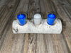 White Birch Candle Display, 3 Candles Included Keep God in Life