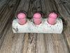 White Birch Candle Display, 3 Candles Included Keep God in Life