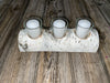 White Birch Candle Display, 3 Candles Included Keep God in Life